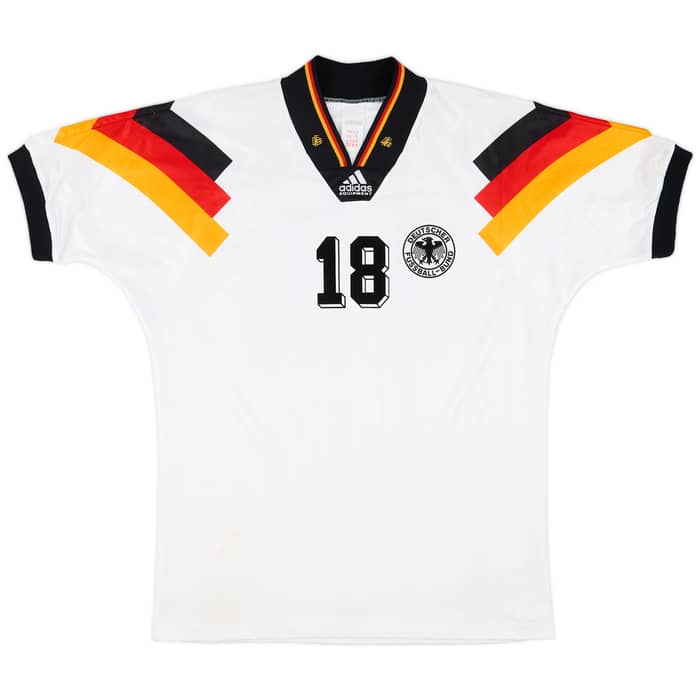 1992-94 Germany Home Shirt Klinsmann #18 - 7/10 - (XL)