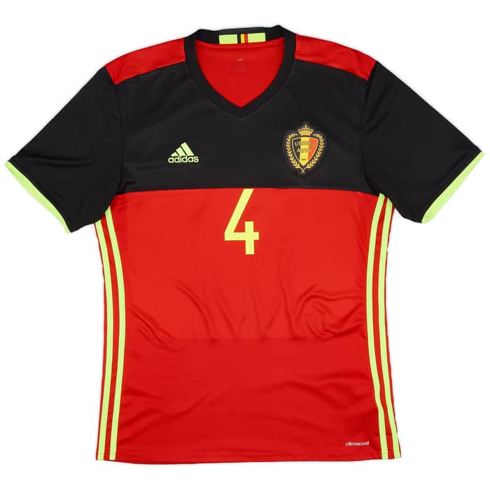 2016-17 Belgium Home Shirt Kompany #4 - 8/10 - (M)