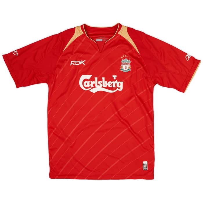 2005-06 Liverpool CL Home Shirt Gerrard #8 - 5/10 - (M)