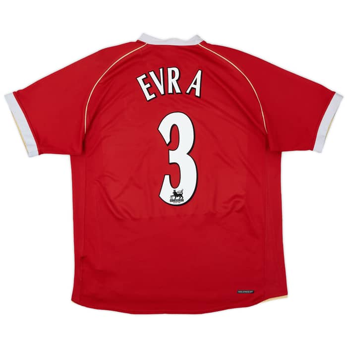 2006-07 Manchester United Home Shirt Evra #3 - 6/10 - (L)