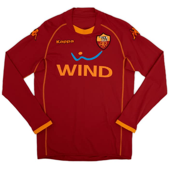 2008-09 Roma Home L/S Shirt - 6/10 - (L)