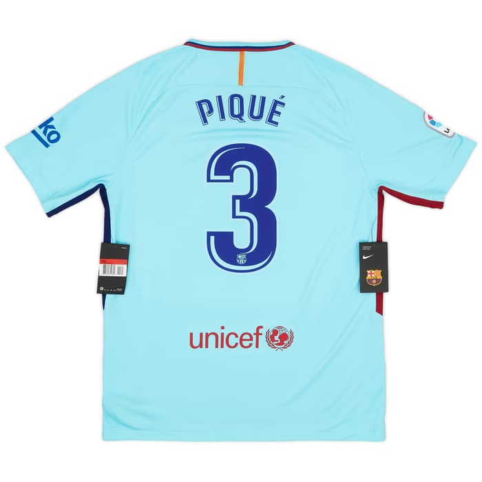 2017-18 Barcelona Away Shirt Pique #3