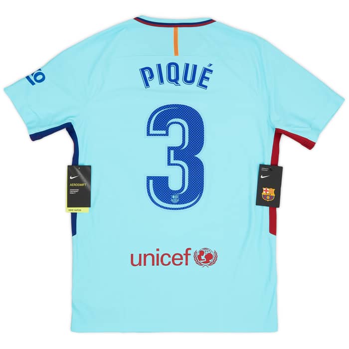 2017-18 Barcelona Authentic Away Shirt Pique #3