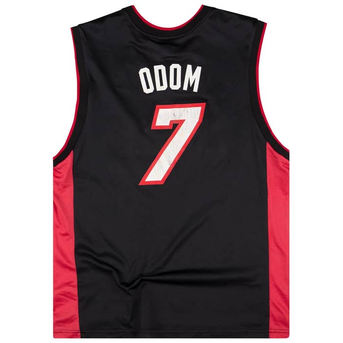 2003-04 Miami Heat Odom #7 Reebok Jersey (Away) L