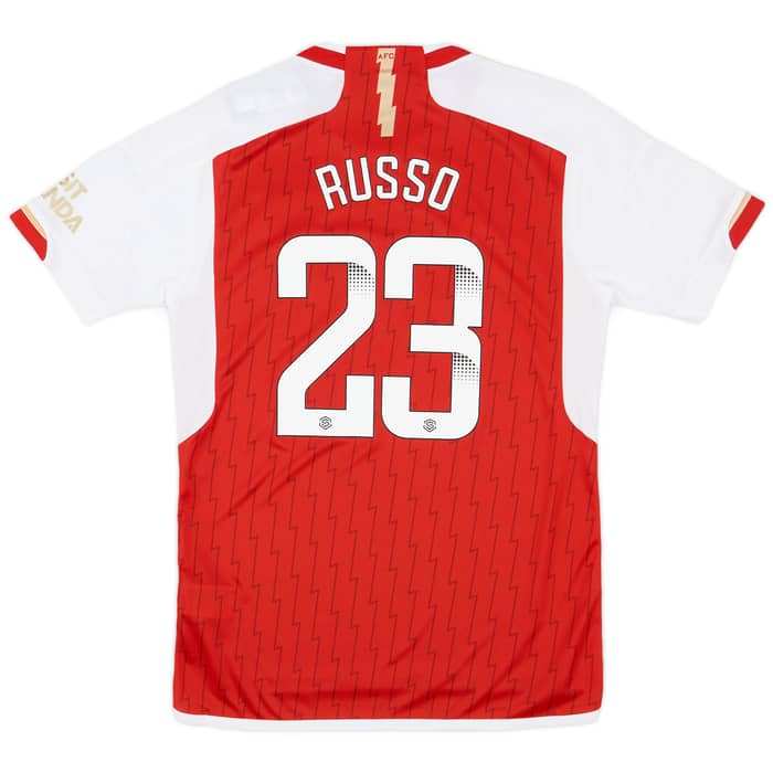2023-24 Arsenal Women's Home Shirt Russo #23 (Unisex Fit)