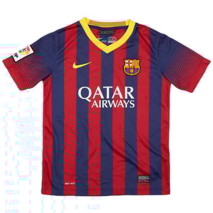 2013-14 Barcelona Home Shirt - 8/10 - (M.Boys)