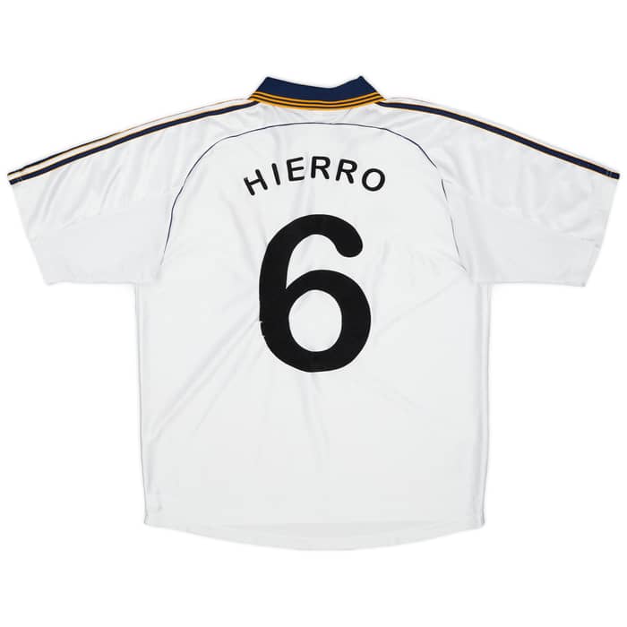 1998-00 Real Madrid Home Shirt Hierro #6 - 6/10 - (XL)
