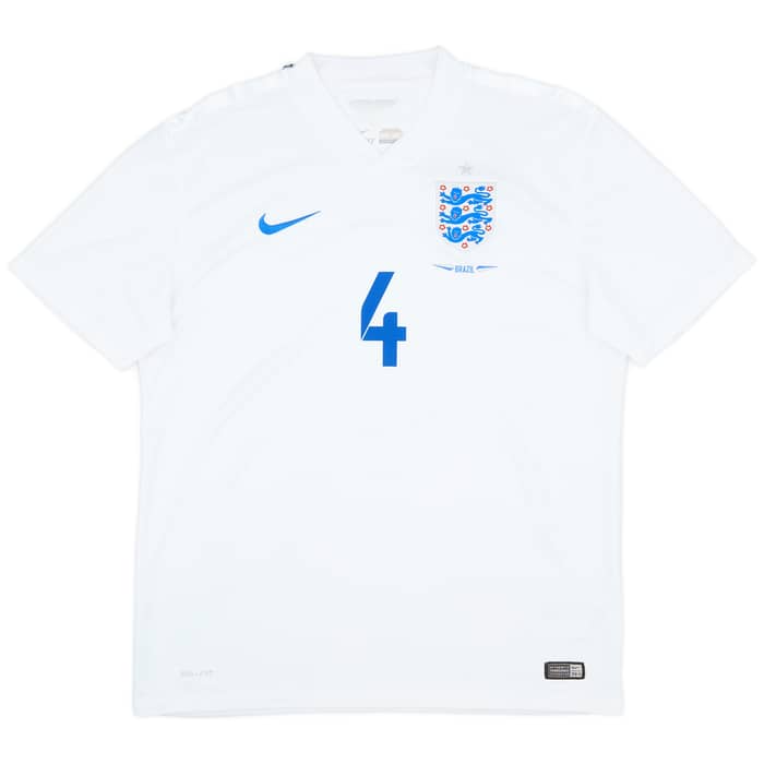 2014-15 England 'Brazil' Home Shirt Gerrard #4 - 7/10 - (L)