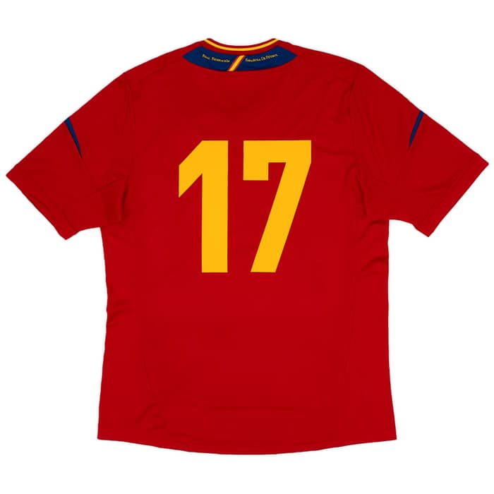 2011 Spain Match Issue Home Shirt #17