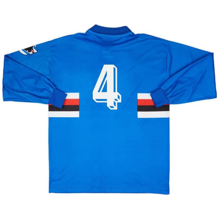 1992-94 Sampdoria Home L/S Shirt #4 - 8/10 - (XL)