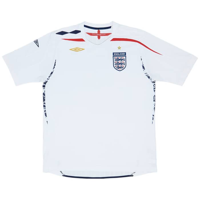 2007-09 England Home Shirt - 8/10 - (XL)
