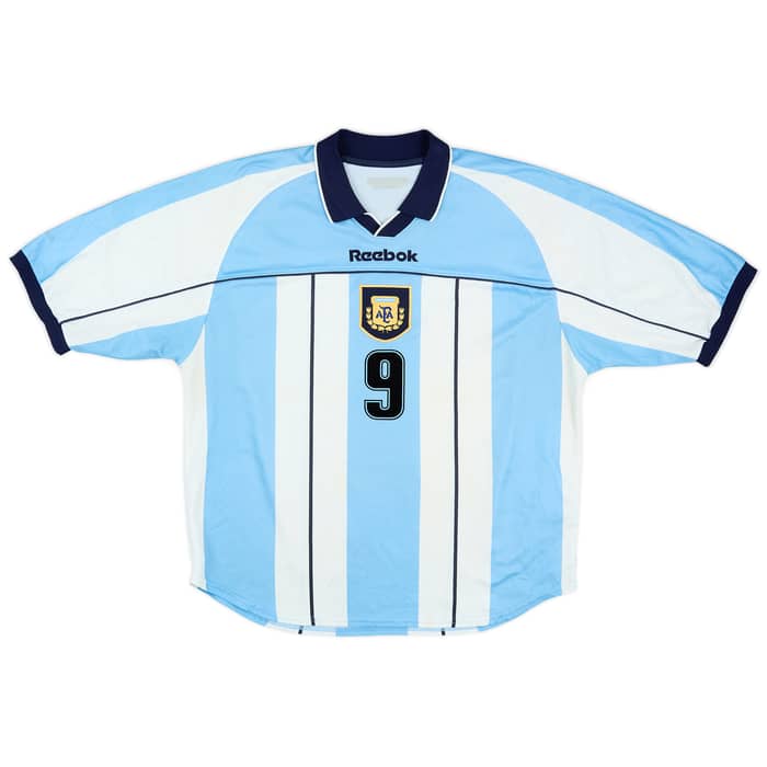 2000-01 Argentina Home Shirt Batistuta #9 - 6/10 - (XL)