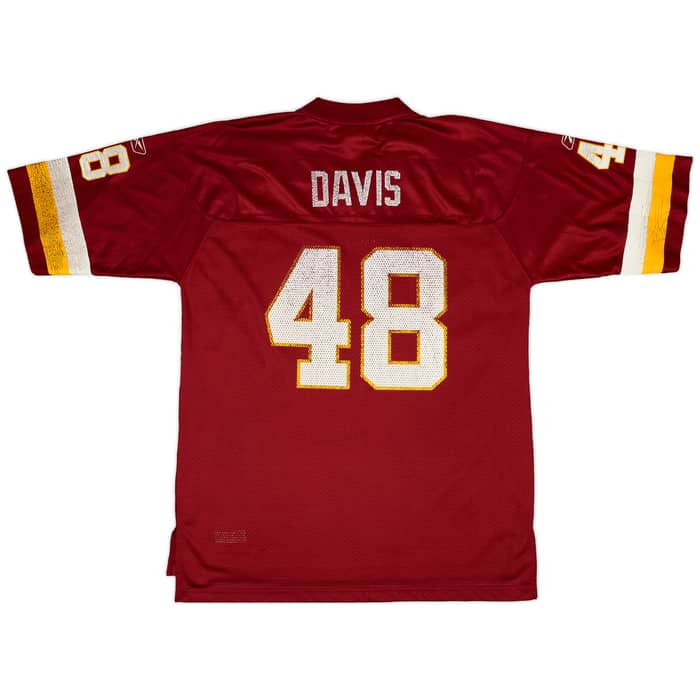 2002 Washington Redskins Davis #48 Reebok On Field Home Jersey - 5/10 - (L)