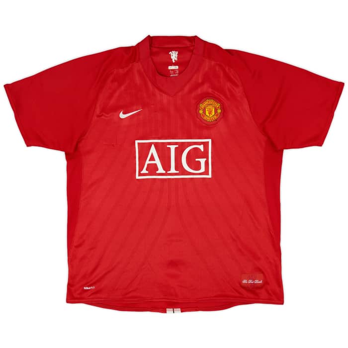 2007-09 Manchester United Home Shirt Hargreaves #4 - 7/10 - (XL)
