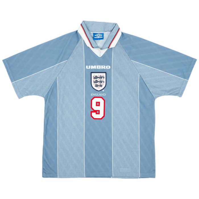 1996-97 England Away Shirt Shearer #9 - 9/10 - (L)
