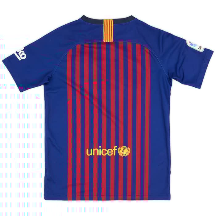 2018-19 Barcelona Home Shirt - 8/10 - (XL.Boys)