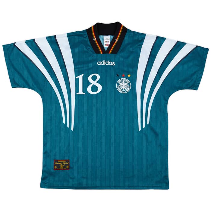 1996-98 Germany Away Shirt Klinsmann #18 - 9/10 - (XL)