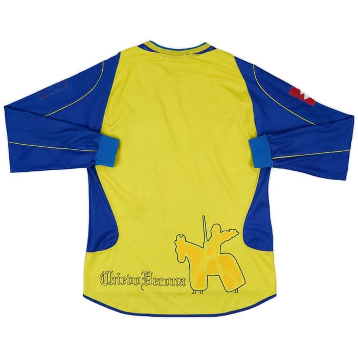2004-05 Chievo Verona Home L/S Shirt - 6/10 - (L)