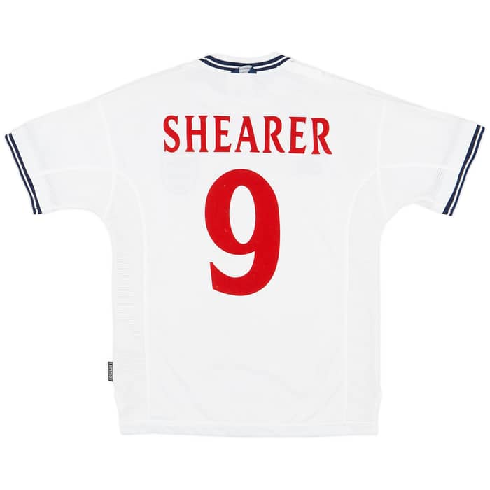 1999-01 England Home Shirt Shearer #9 - 6/10 - (M)