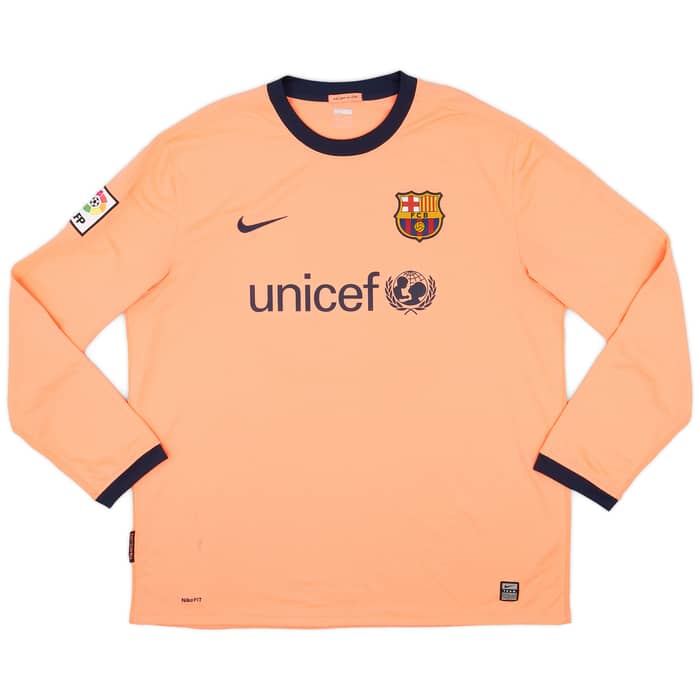 2009-10 Barcelona Away L/S Shirt Messi #10 - 7/10 - (XXL)
