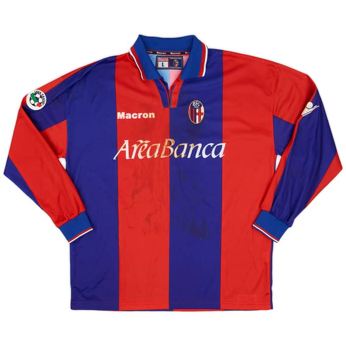2001-02 Bologna Match Worn Home Shirt Signori #10