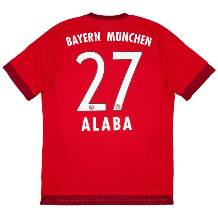 2015-16 Bayern Munich Home Shirt Alaba #27 - 9/10 - (M)