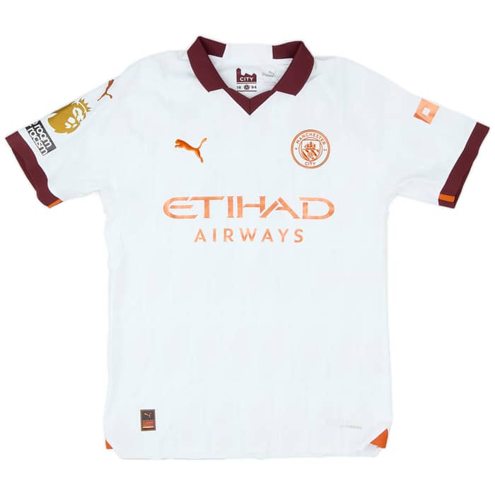 2023-24 Manchester City Match Issue Away Shirt Doku #11