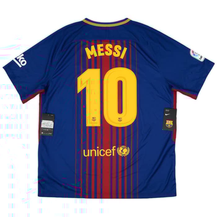 2017-18 Barcelona Supercopa Home Shirt Messi #10 (XL)