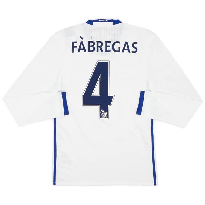 2016-17 Chelsea Player Issue Third L/S Shirt Fabregas #4 (S/M)