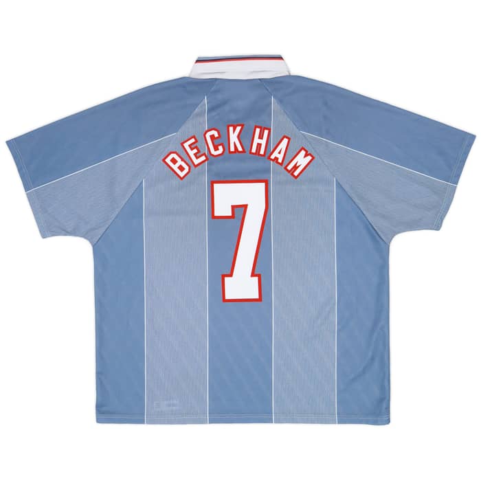 1996-97 England Away Shirt Beckham #7 - 8/10 - (XXL)