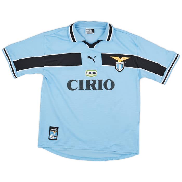 1998-00 Lazio Home Shirt Mancini #10 - 9/10 - (L)