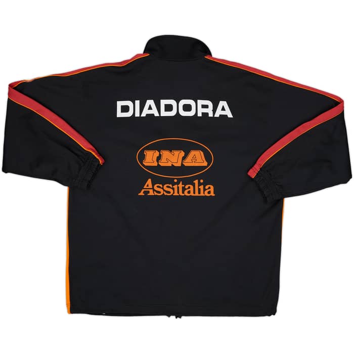 1998-99 Roma Diadora 1/4 Zip Training Top - 8/10 - (XXL)