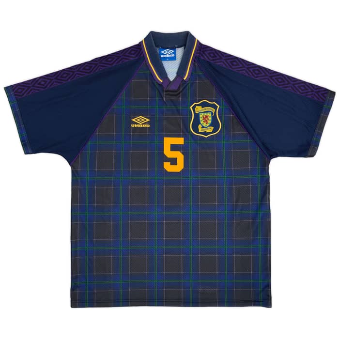 1994-96 Scotland Home Shirt Hendry #5 - 9/10 - (XL)