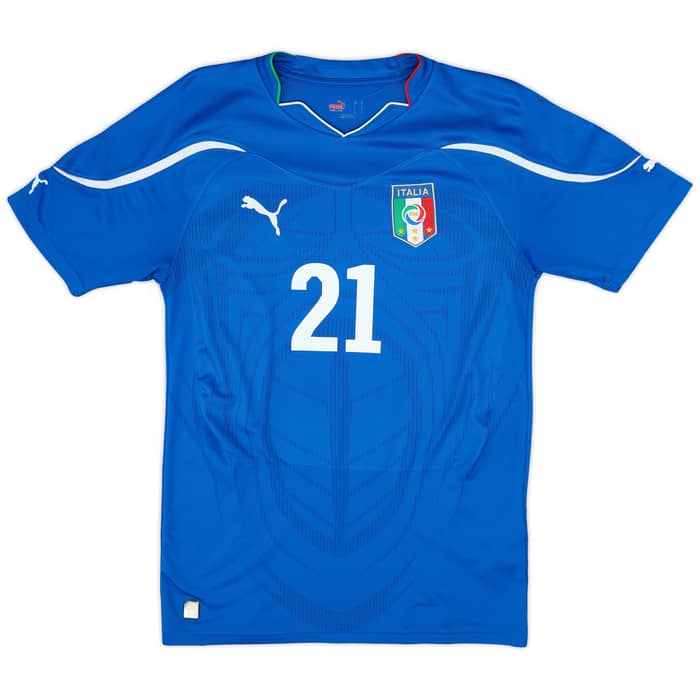 2010-12 Italy Home Shirt Pirlo #21 - 6/10 - (S)