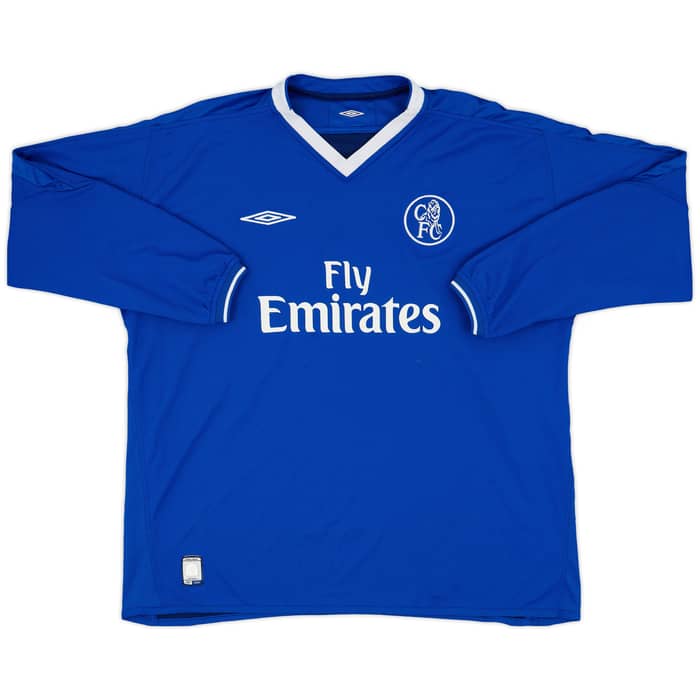 2003-05 Chelsea Home L/S Shirt Hasselbaink #9 - 7/10 - (XXL)