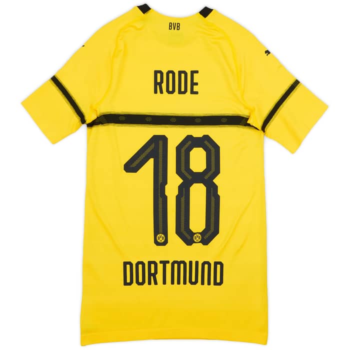 2018-19 Borussia Dortmund Player Issue European Home Shirt Rode #18 - 9/10 - (L)