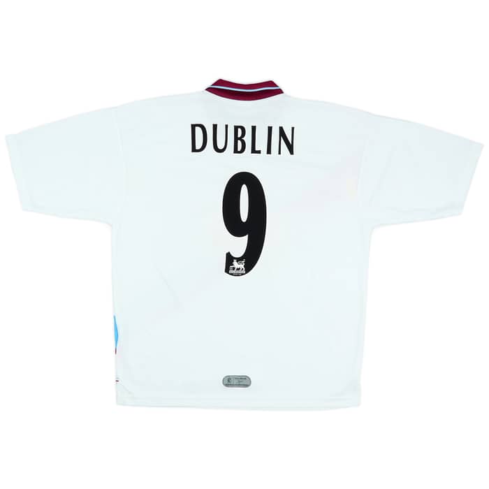 1999-00 Aston Villa Away Shirt Dublin #9 - 7/10 - (L)