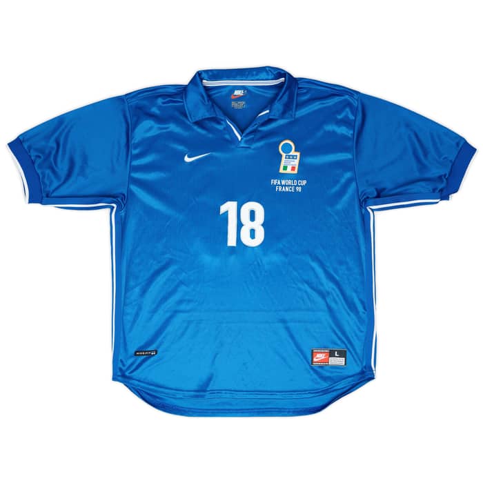 1997-98 Italy Home Shirt Baggio R. #18 - 6/10 - (L)