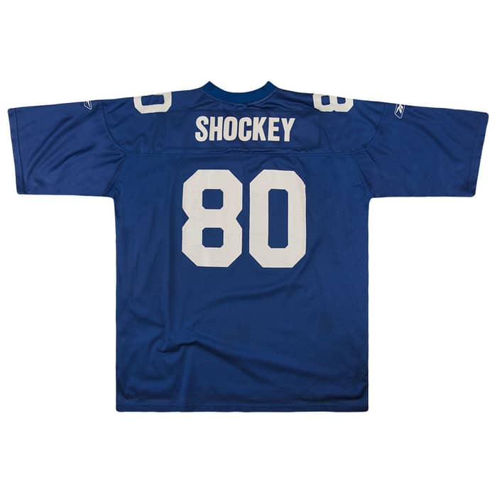 2002-04 New York Giants Shockey #80 Reebok On Field Jersey (Home) XXL