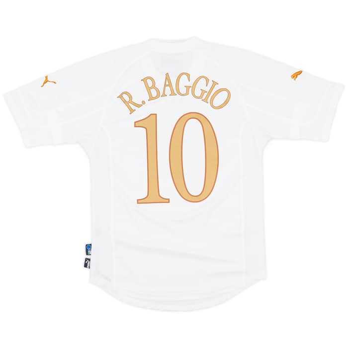 2004-06 Italy Away Shirt Baggio #10 - 8/10 - (S)
