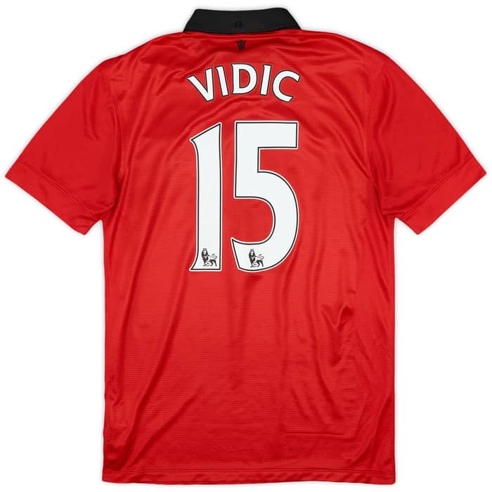 2013-14 Manchester United Home Shirt Vidic #15 - 8/10 - (S)