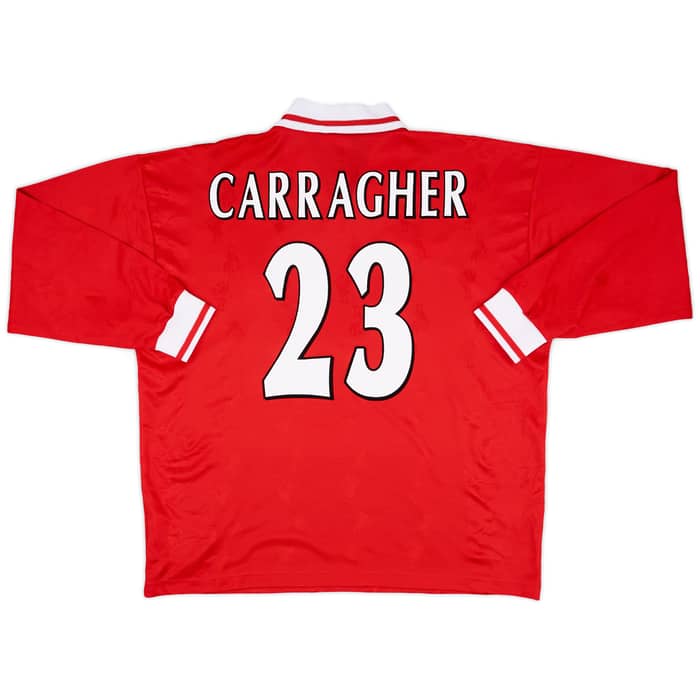 1996-98 Liverpool Home L/S Shirt Carragher #23 - 9/10 - (XL)