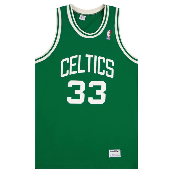 1980s Boston Celtics Bird #33 MacGregor Sand-Knit Jersey (Away) M