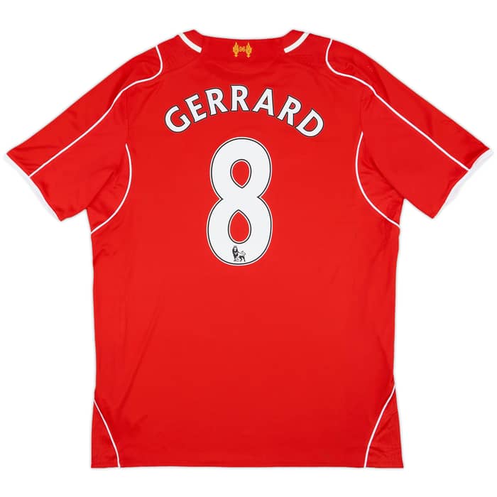 2014-15 Liverpool Home Shirt Gerrard #8 - 5/10 - (L)