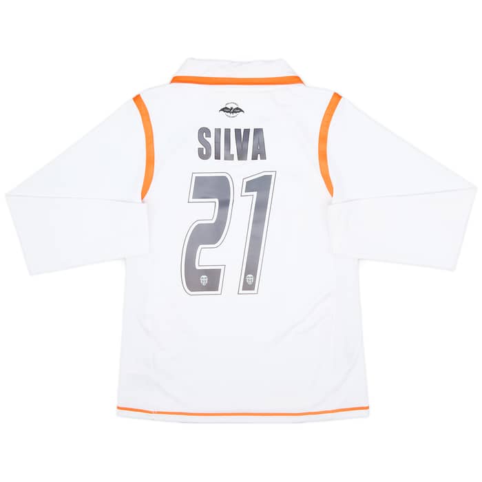 2007-08 Valencia Home L/S Shirt Silva #21 - 7/10 - (S)