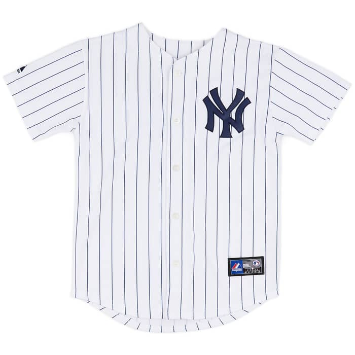 2014-15 New York Yankees Tanaka #19 Majestic Replica Home Jersey - 8/10 - (M.Boys)