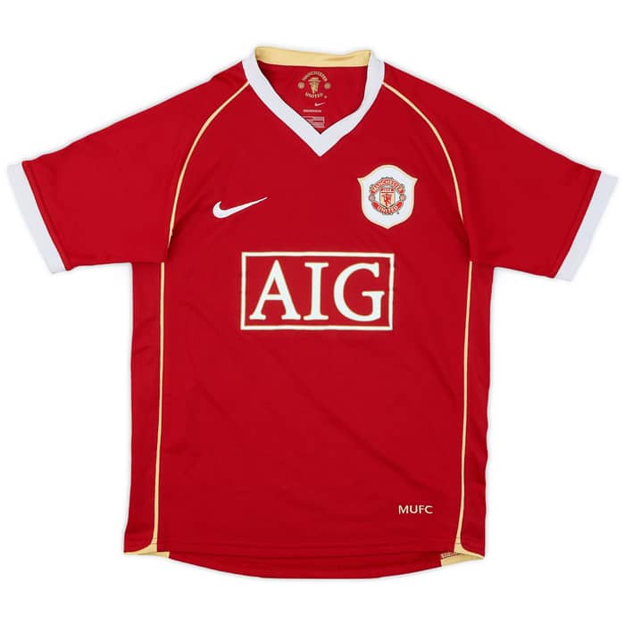 2006-07 Manchester United Home Shirt Rooney #8 - 8/10 - (M.Boys)