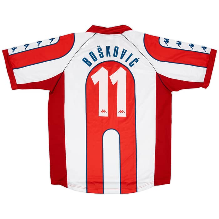 1999-00 Red Star Belgrade Basic Home Shirt Boskovic #11 - 7/10 - (XL)