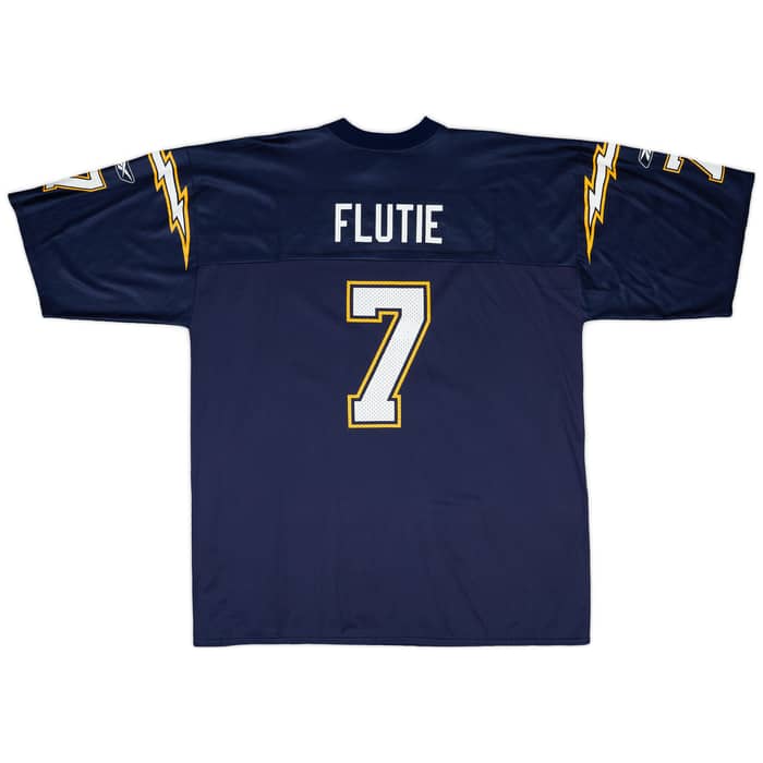 2001 San Diego Chargers Flutie #7 Reebok Home Jersey - 9/10 - (XL)