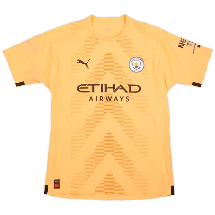 2022-23 Manchester City Match Issue GK Shirt Carson #33